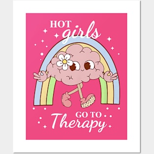 Hot Girls Go To Therapy Posters and Art